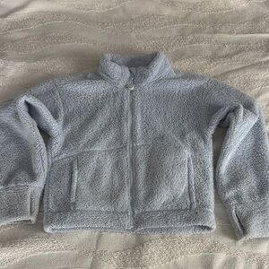 Athleta Girl Dream On Light Gray Fleece Jacket